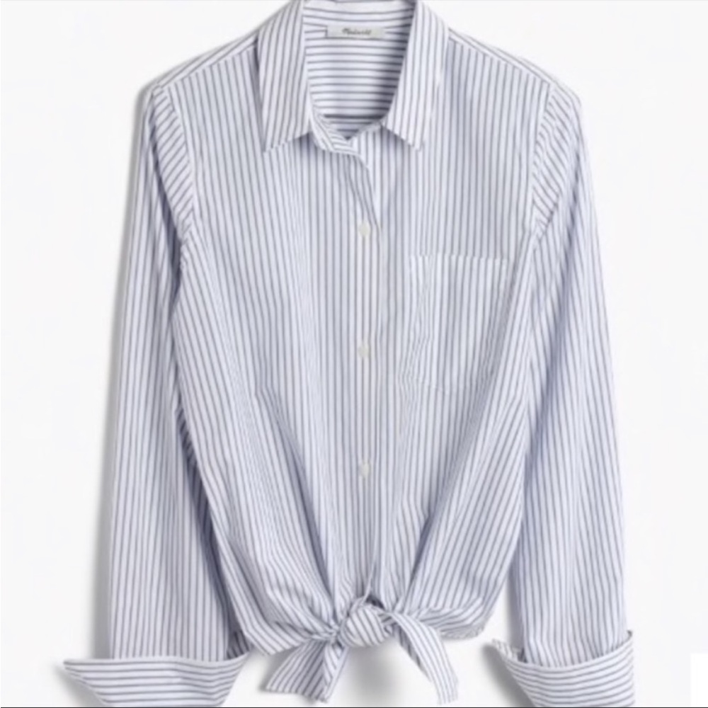 Madewell bookend stripe tie button down